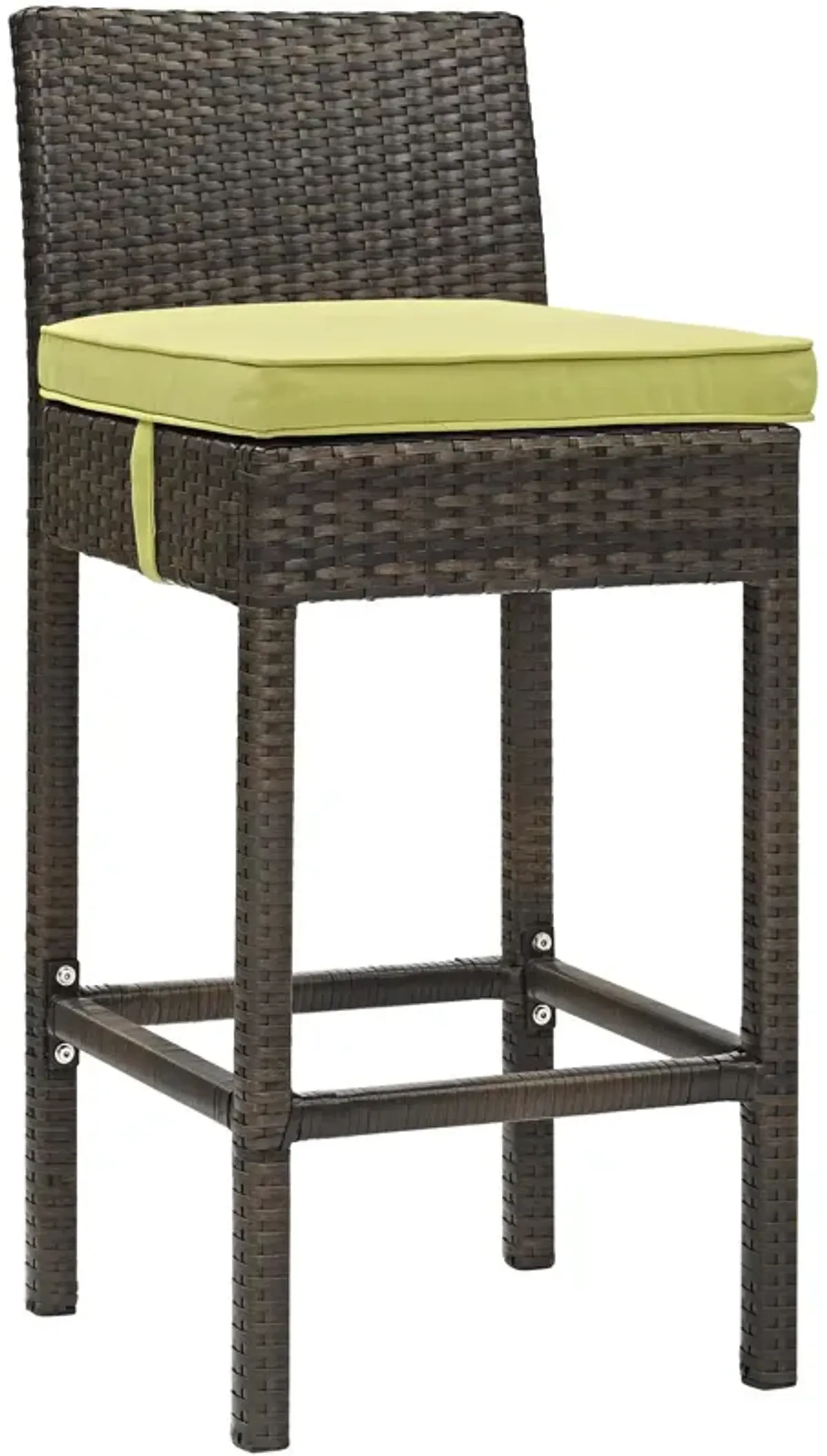 Conduit Outdoor Patio Wicker Rattan Bar Stool - Brown Peridot