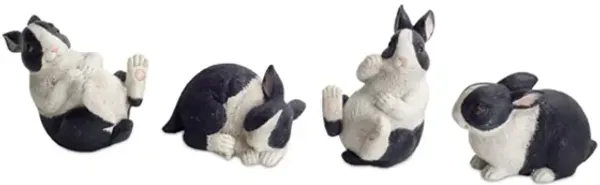 Set of 16 Faux Finished Rabbit Easter Tabletop Figurines 3.5"