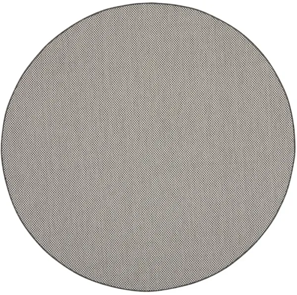 Courtyard COU01 Ivory/Charcoal 8' x Round Rug