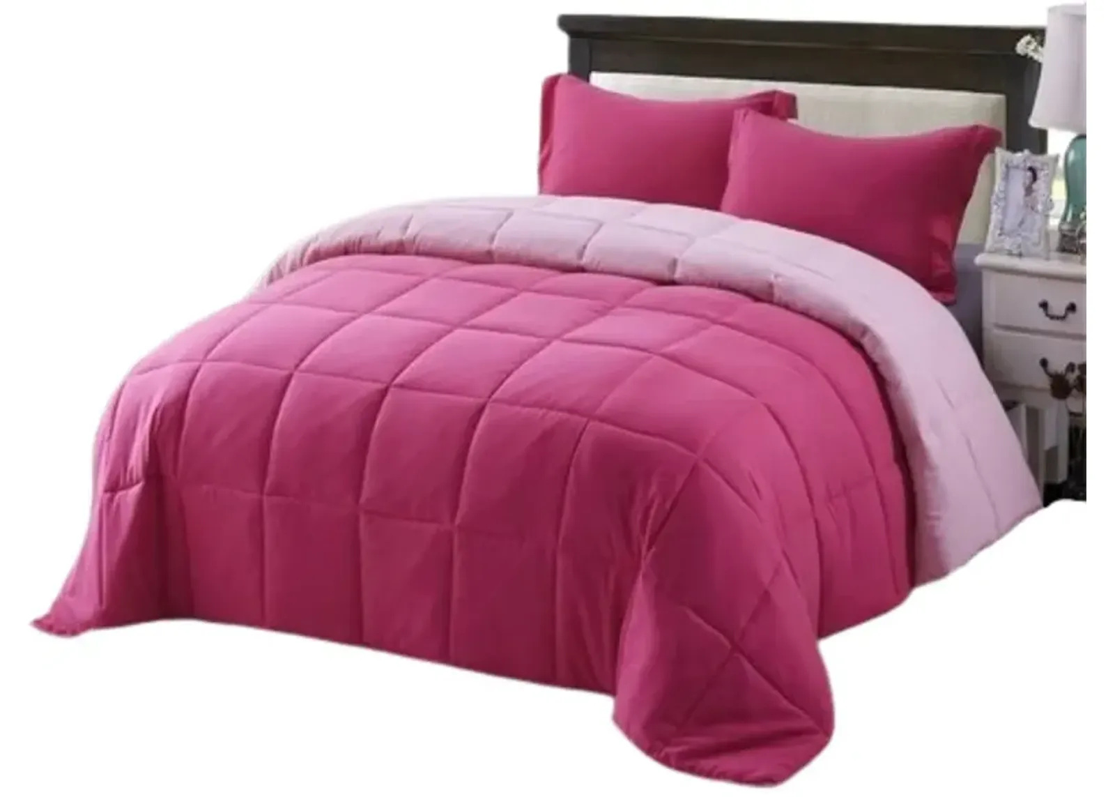 Hivvago Traditional Microfiber Reversible 3 Piece Comforter Set