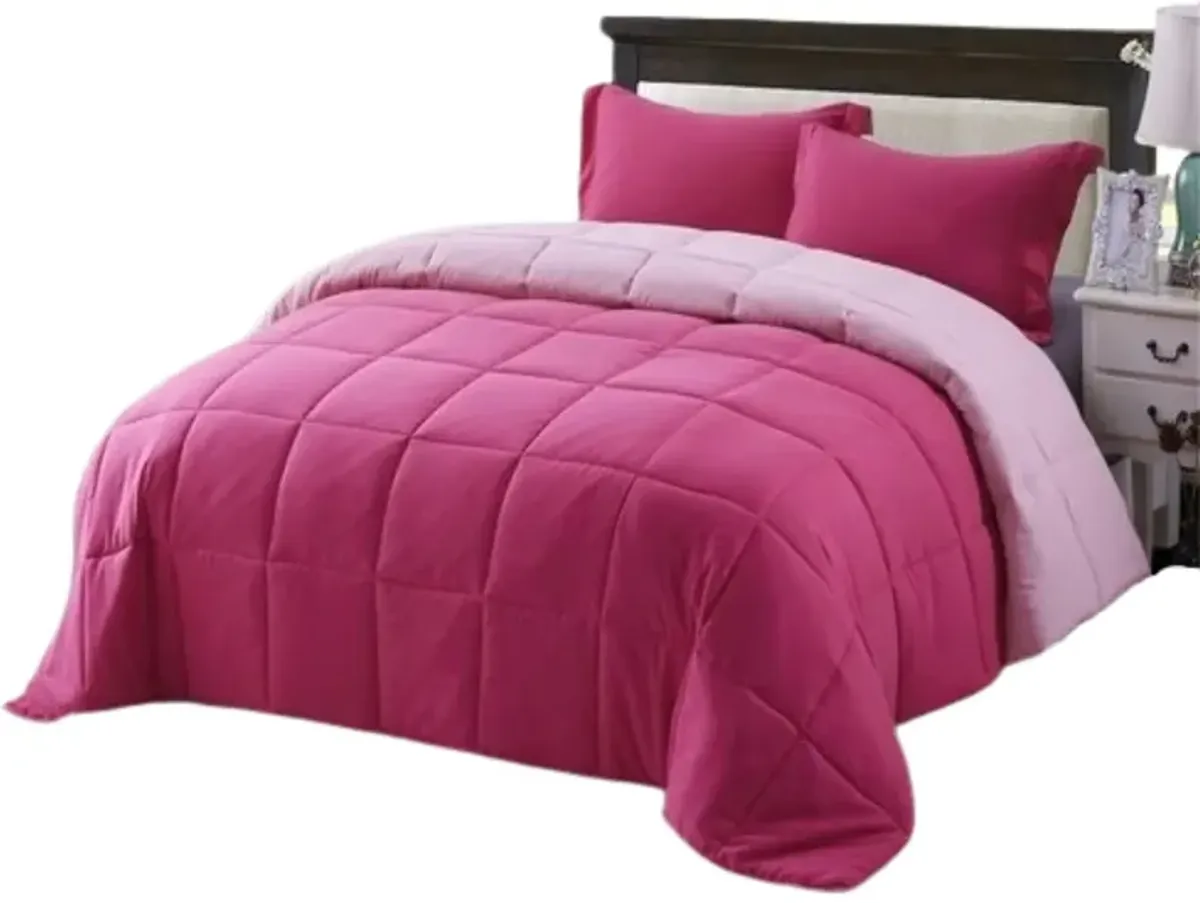 Hivvago Traditional Microfiber Reversible 3 Piece Comforter Set