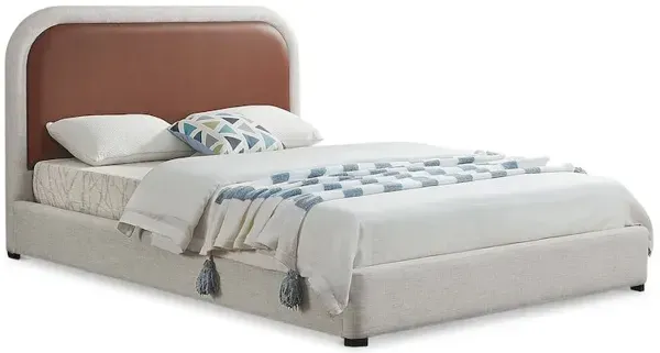 Meridian Furniture Blake Brown Vegan Leather King Bed