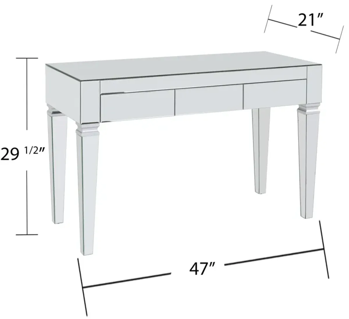 Southall Mirrored Desk