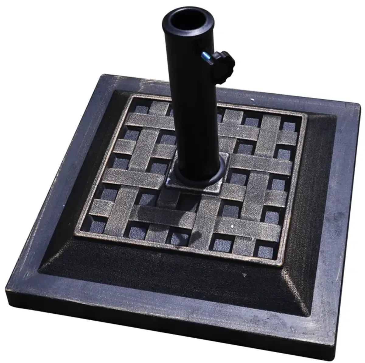 17.5 Inch Heavy Duty Square Umbrella Base Stand of 30 lbs for Outdoor