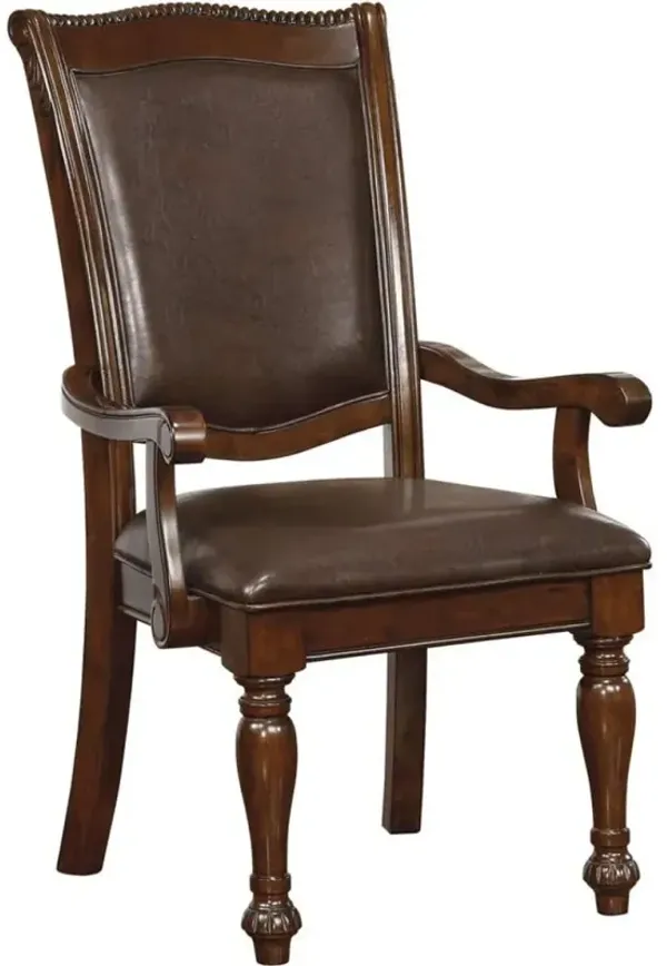 Streamdale Cherry Wood Dining Chairs Set Of 2 - Traditional Style