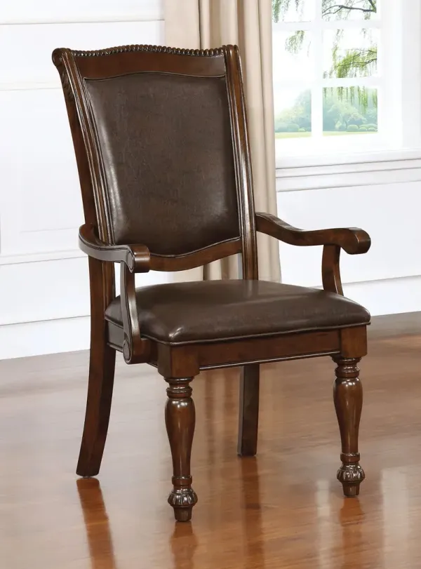 Streamdale Cherry Wood Dining Chairs Set Of 2 - Traditional Style