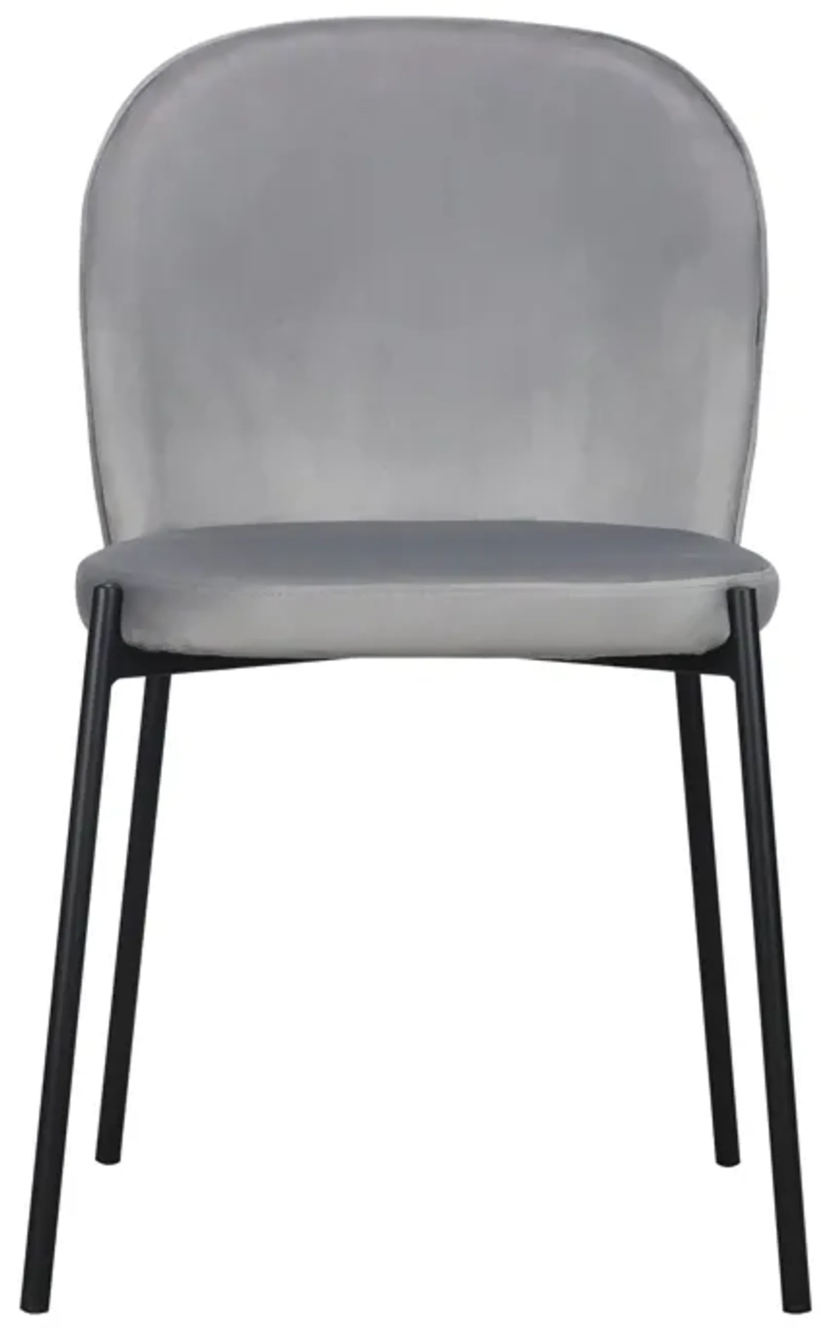 Dining Chair with Fabric Seat and Black Metal legs Set of 2