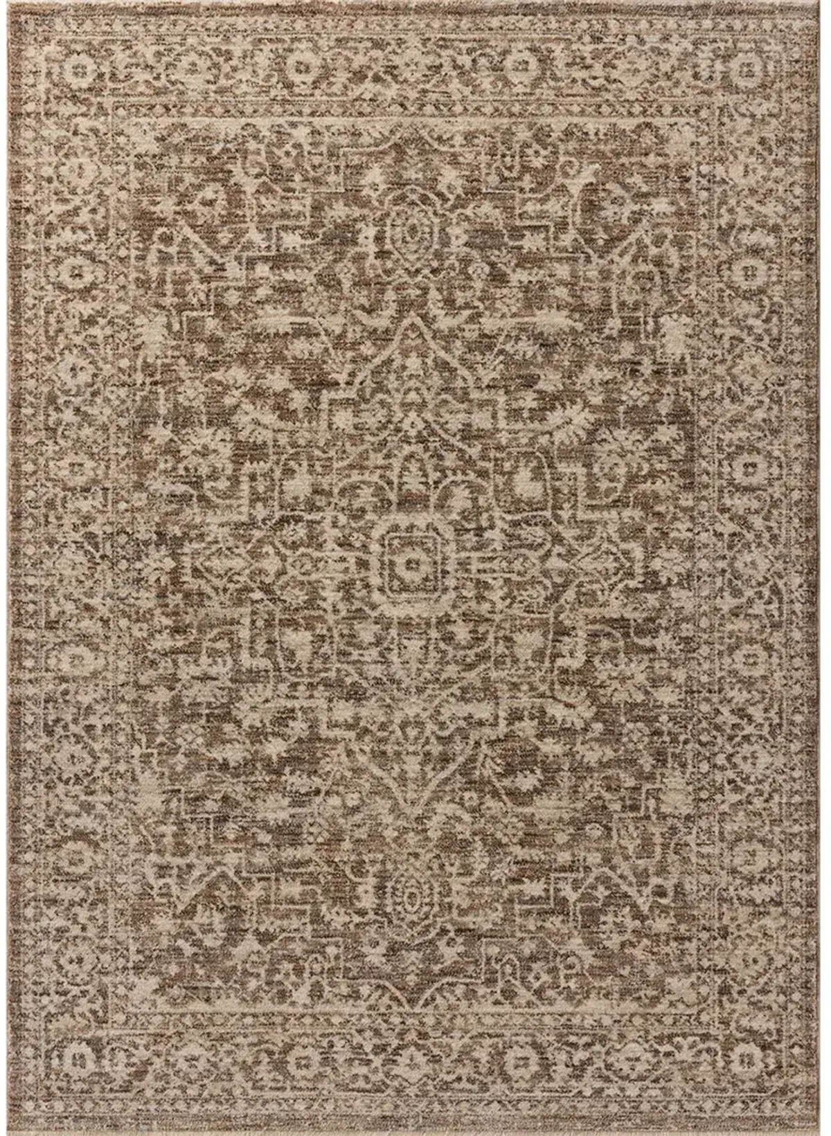 Newman Dark Taupe/Natural 7'10"x7'10" Round Rug