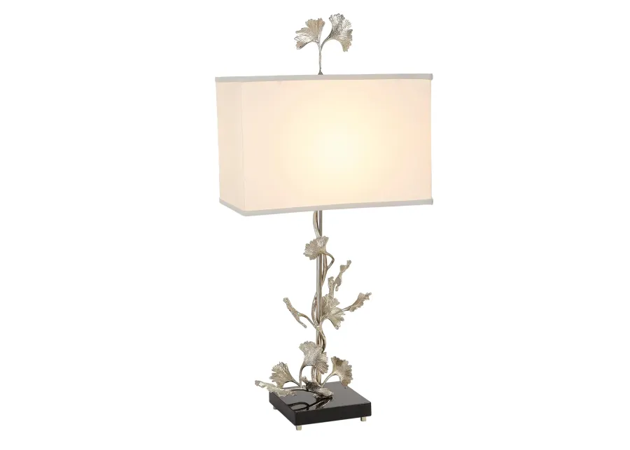 Ginkgo Silver Table Lamp