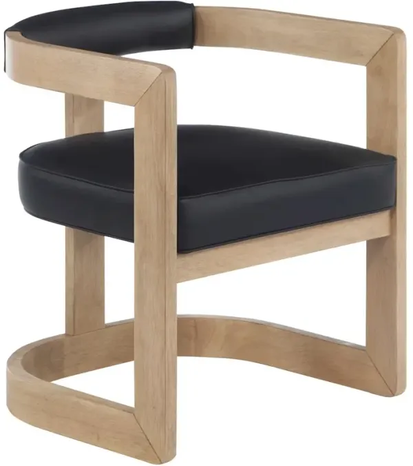 Meridian Furniture Manchester Black Vegan Leather Dining Chair