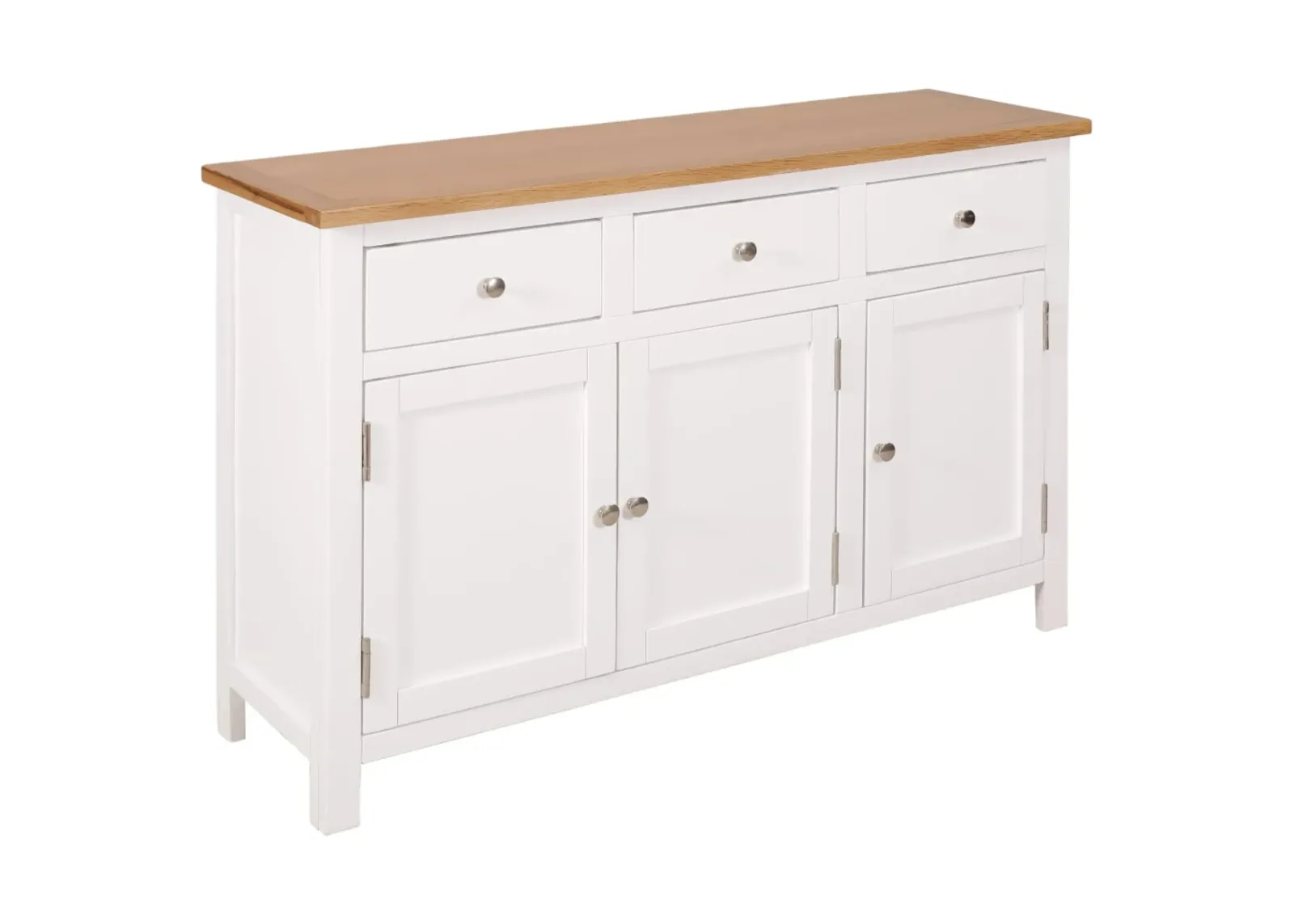 vidaXL Sideboard 43.3"x13.2"x27.6" Solid Oak Wood