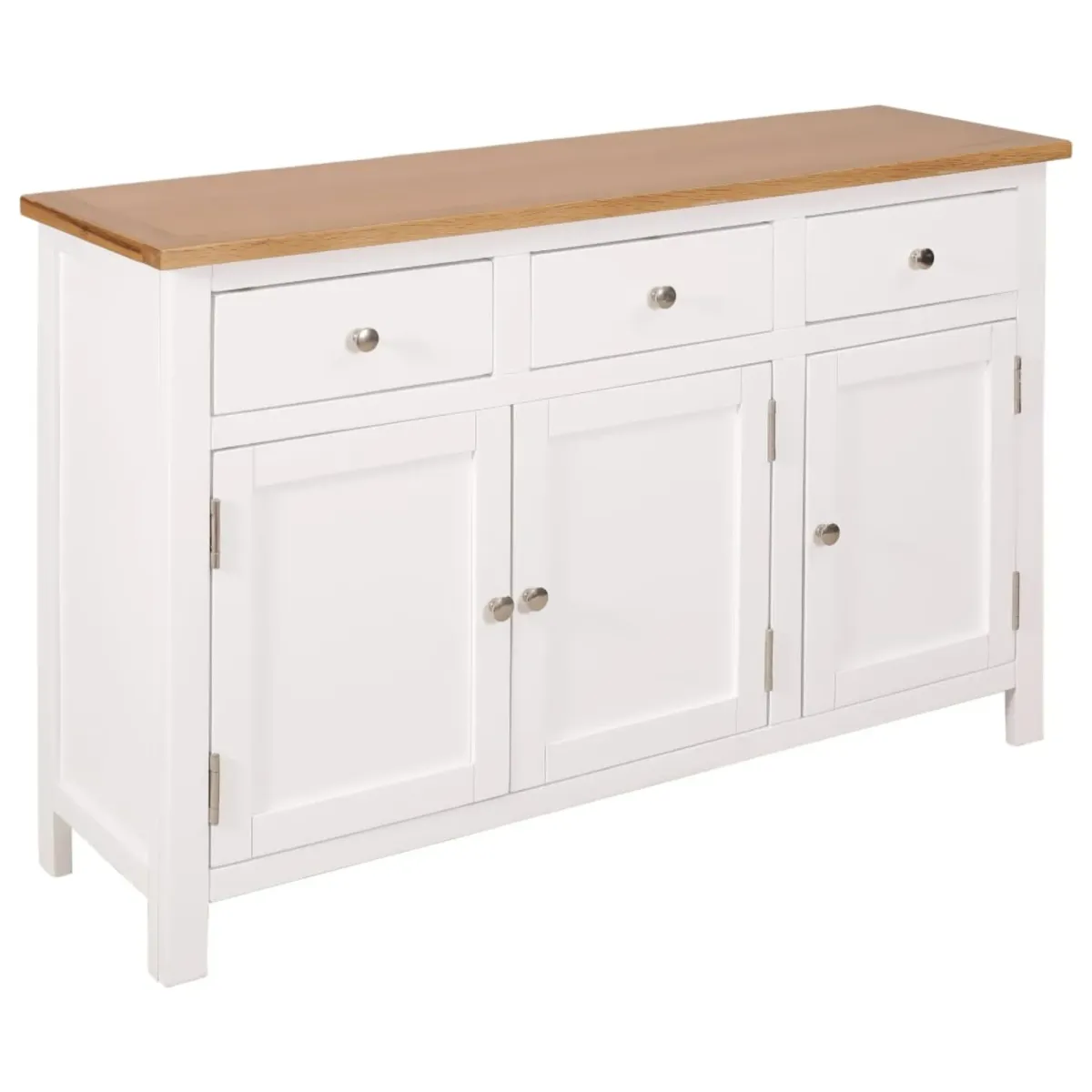 vidaXL Sideboard 43.3"x13.2"x27.6" Solid Oak Wood