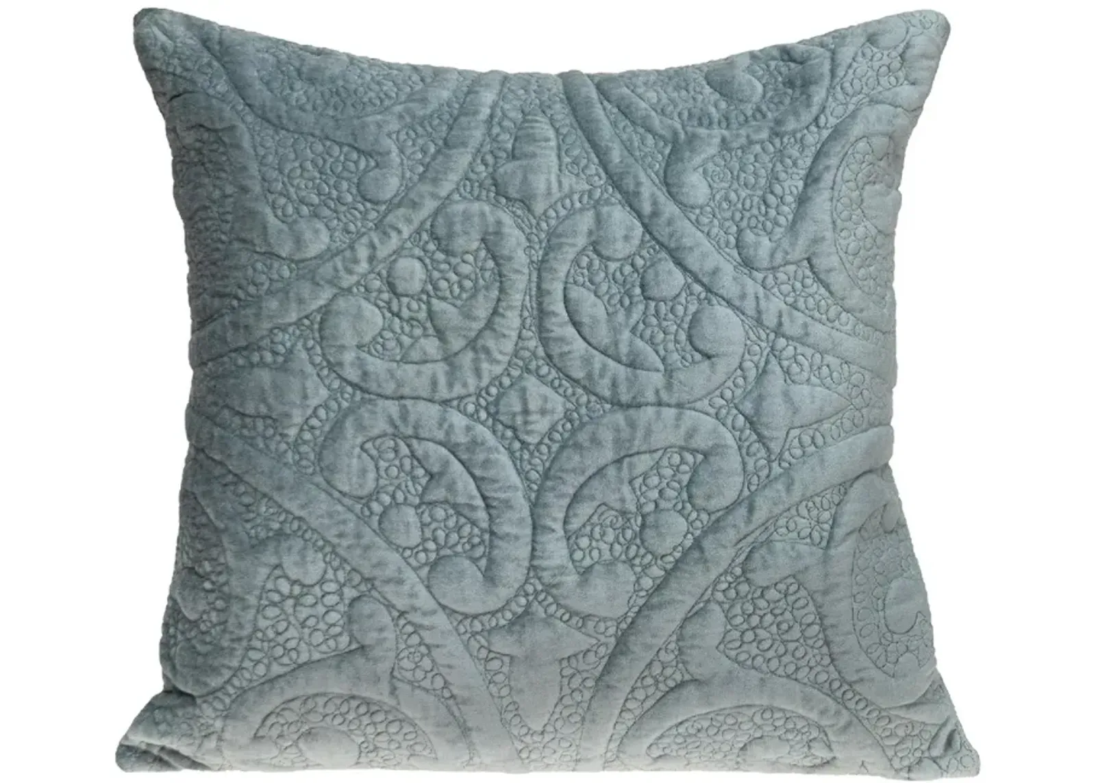 20" Gray / Sea Foam Transitional Quilted Throw Pillow