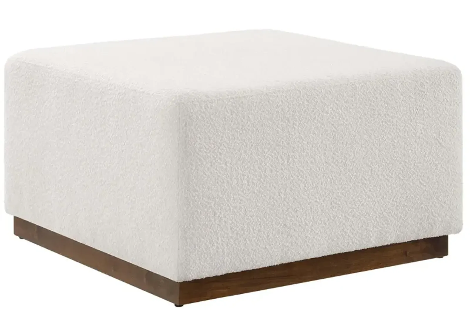 Tilden Large 28" Square Boucle Upholstered Ottoman