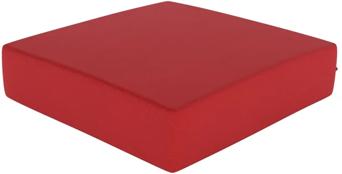 Forever Patio Sunbrella Canvas Jockey Red 22 x 22 x 5 Ottoman Cushion