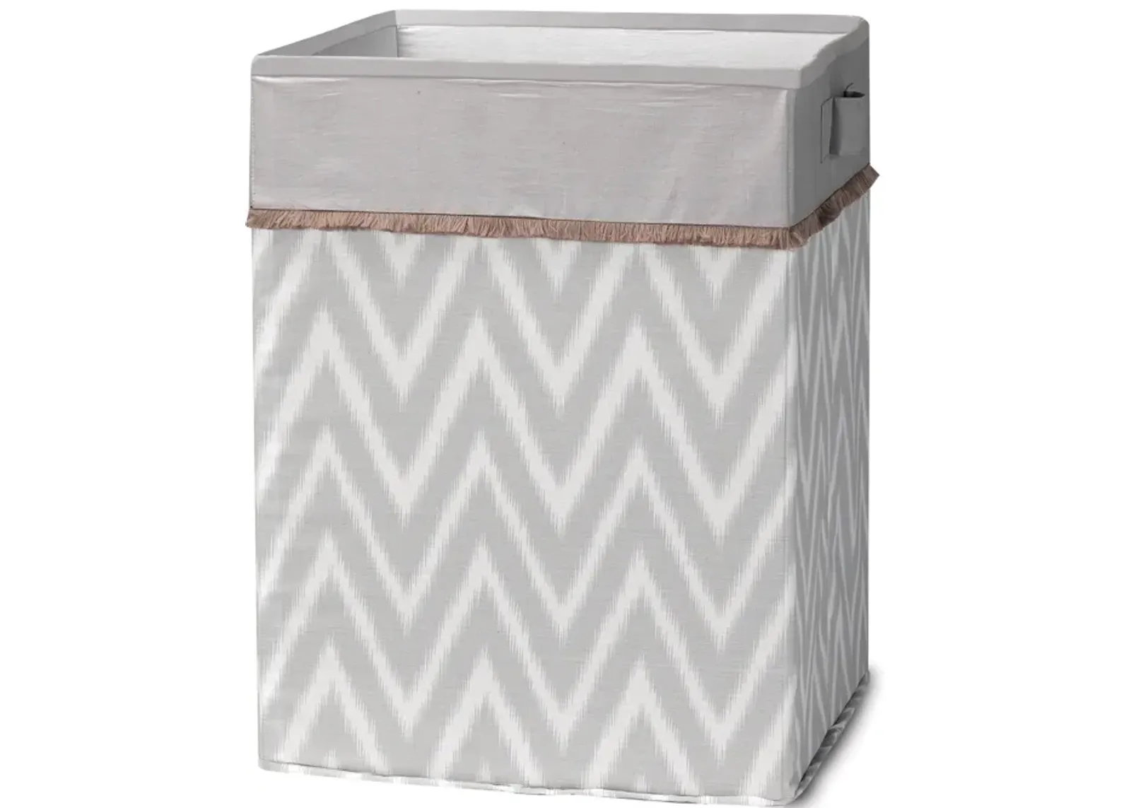 Lambs & Ivy Urban Jungle Gray/White Chevron Storage/Hamper