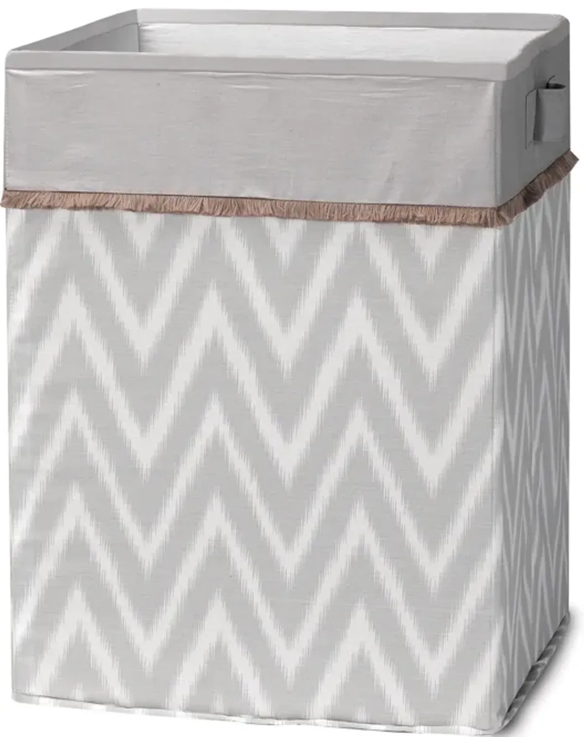 Lambs & Ivy Urban Jungle Gray/White Chevron Storage/Hamper