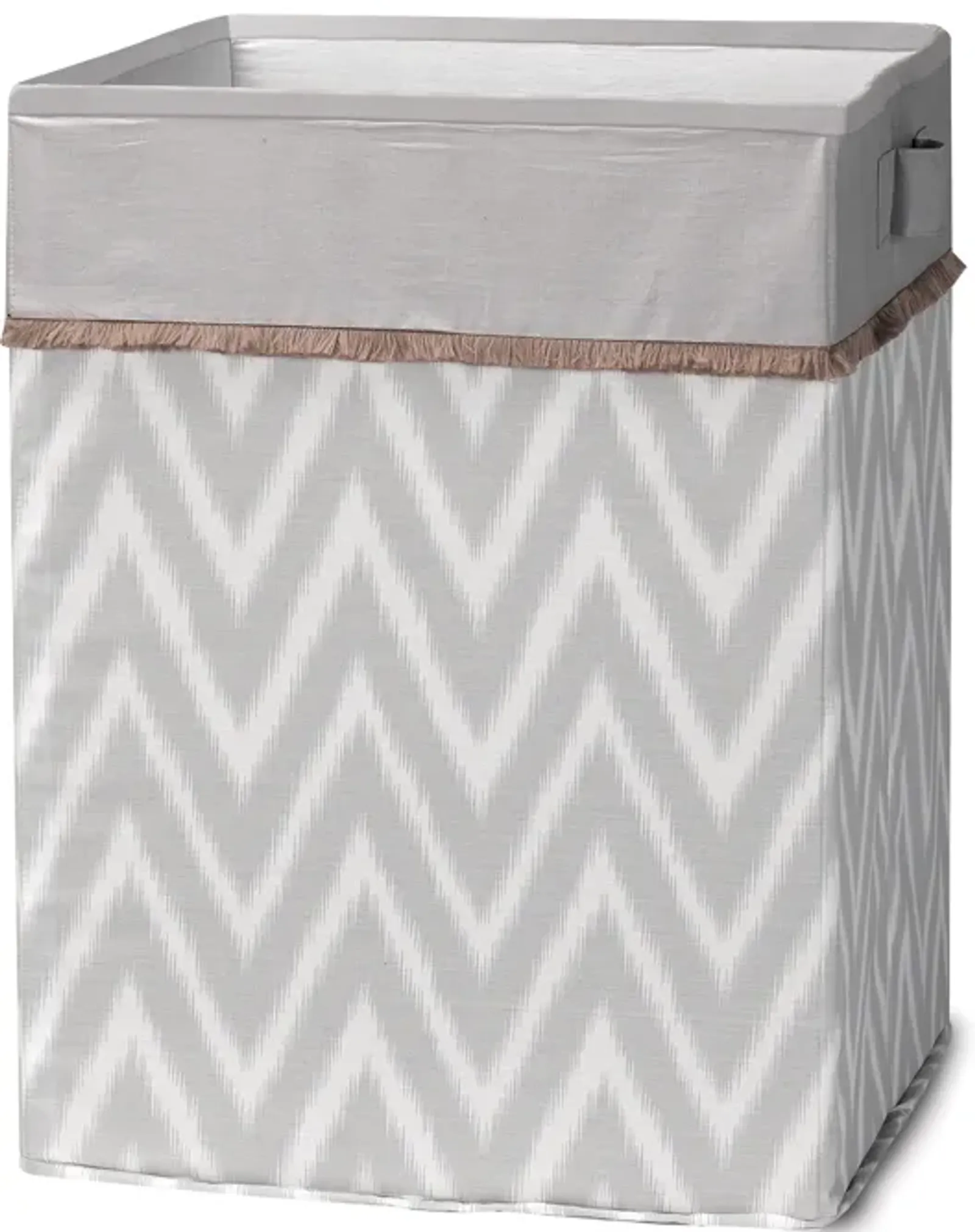 Lambs & Ivy Urban Jungle Gray/White Chevron Storage/Hamper