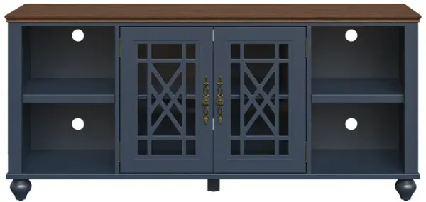 FESTIVO 60" Vintage Style TV Stand with Carved Doors for TVs Up to 70"