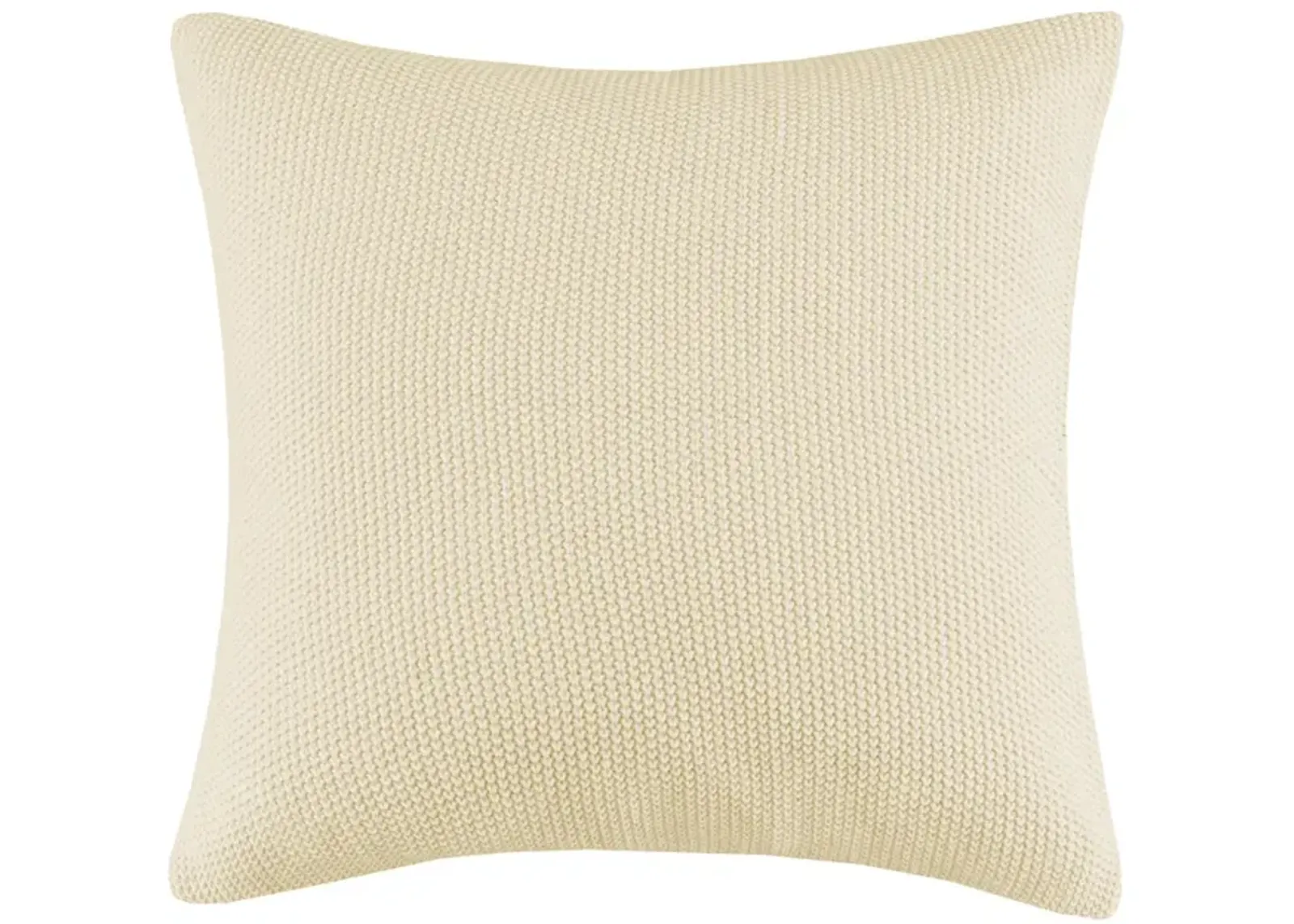 Gracie Mills Lessie Solid Acrylic Knit Euro Pillow Cover