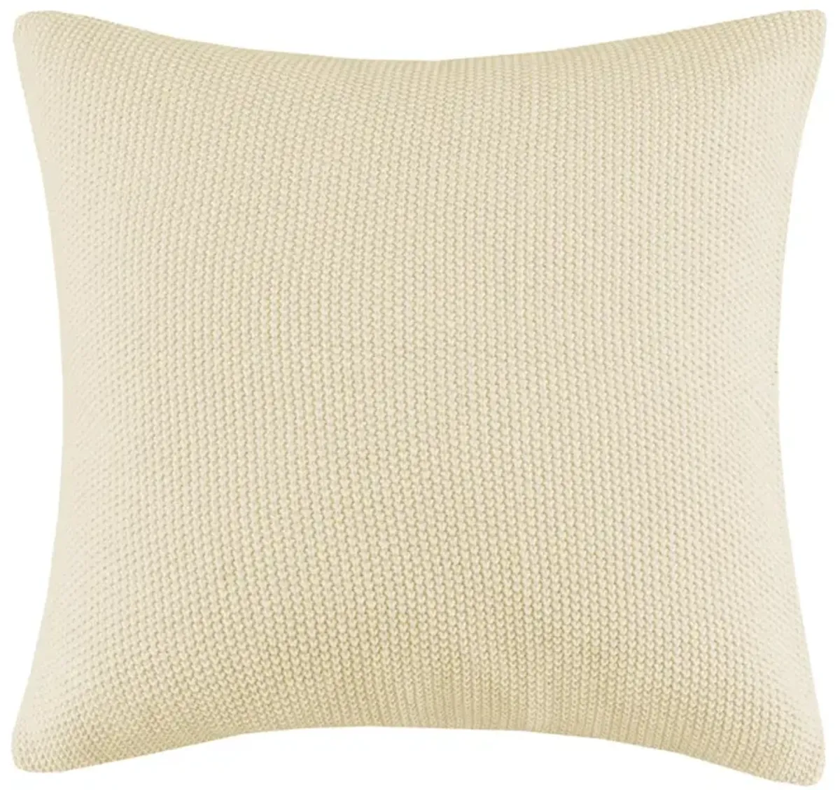 Gracie Mills Lessie Solid Acrylic Knit Euro Pillow Cover