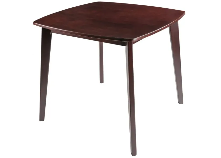 Pauline Dining Table - Elegant Solid Wood Table with Walnut Finish, 34"W x 34"D x 29.33"H, Perfect for Dining Room or Kitchen