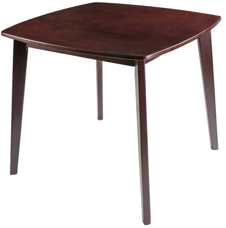 Pauline Dining Table - Elegant Solid Wood Table with Walnut Finish, 34"W x 34"D x 29.33"H, Perfect for Dining Room or Kitchen