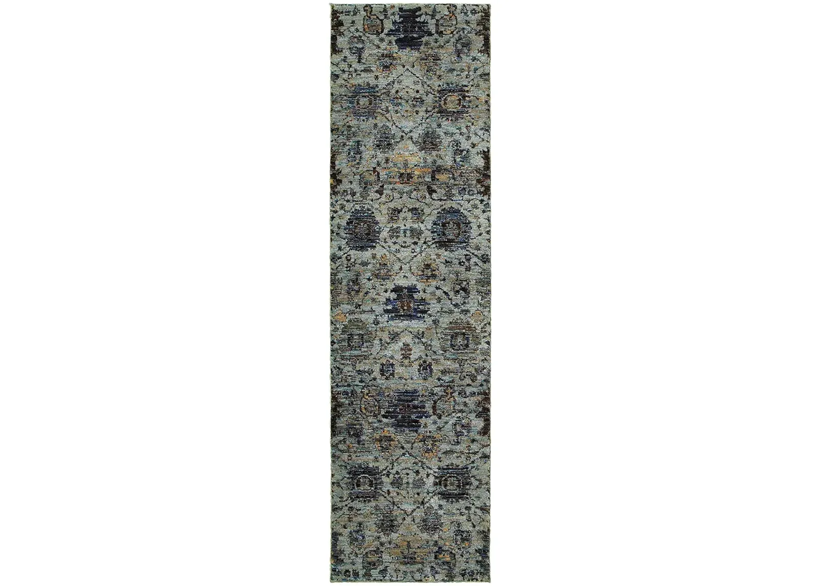 Andorra 2'6" x 12' Blue Rug