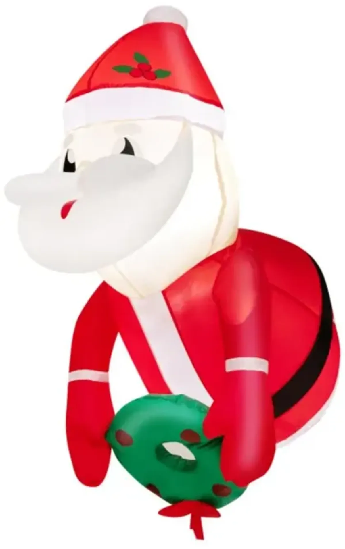 Hivvago 3.3 Feet Lighted Inflatable Santa Claus Broke Out from Window