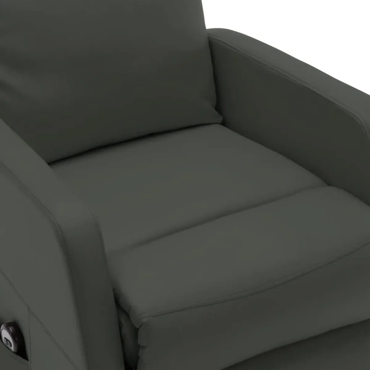 Power Lift Massage Recliner Anthracite Faux Leather