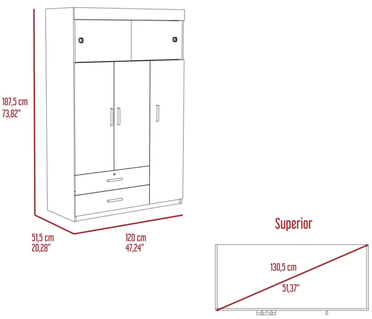 Armoire Chaplin, Bedroom, White