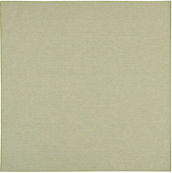 Courtyard COU01 Ivory/Green 8' x Square Rug