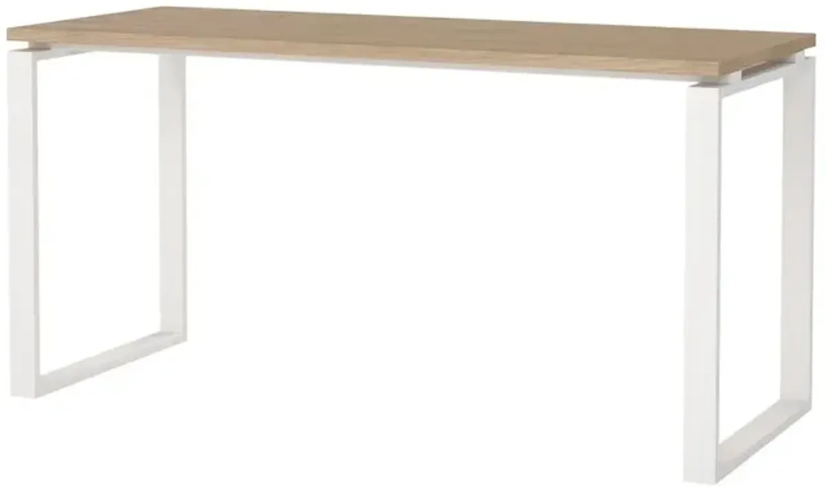 Tvilum Sign Home Office Writing Office Desk, Jackson Hickory/White