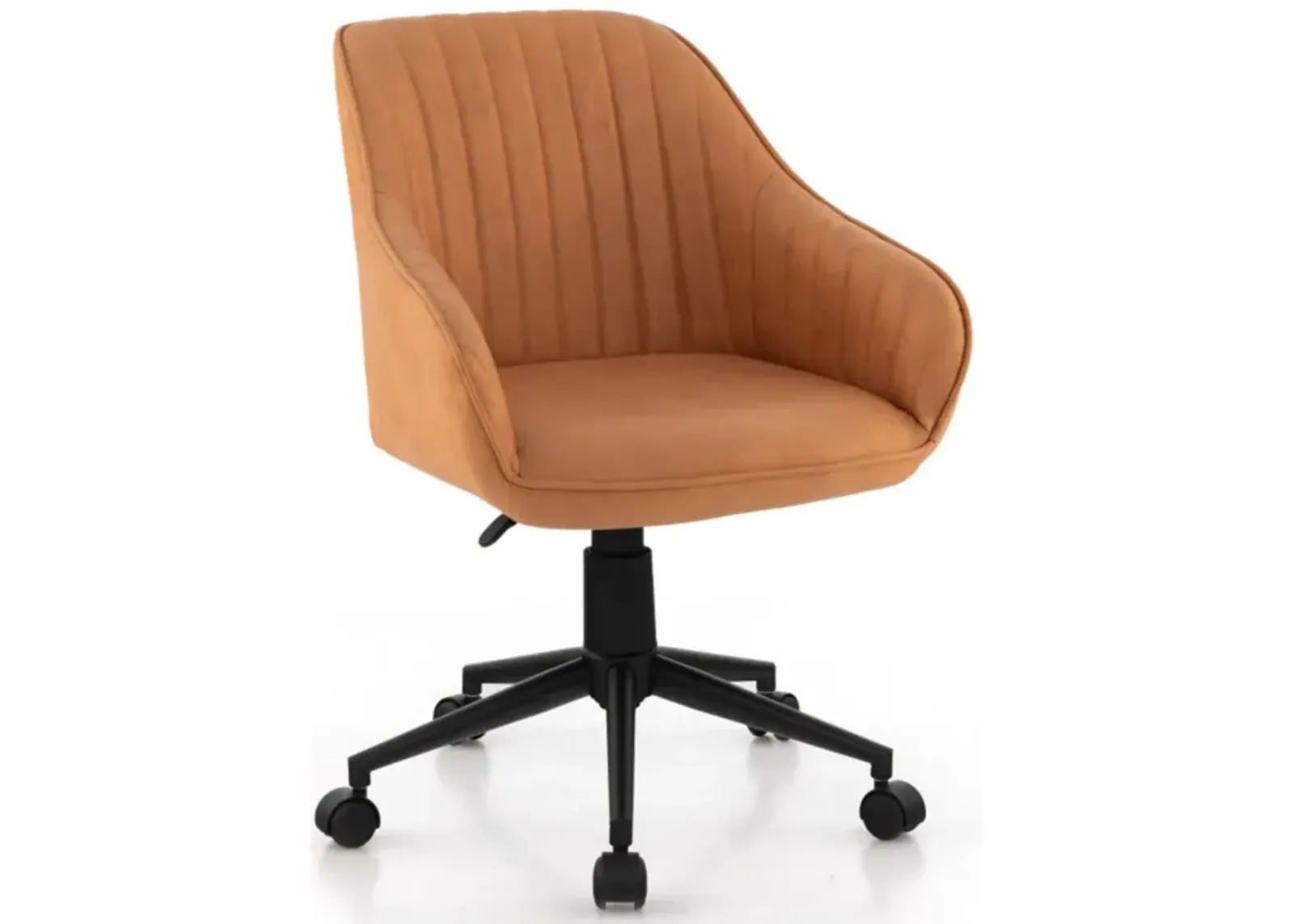 Hivvago Modern Home Office Chair with Curved Backrest and Comfortable Armrests