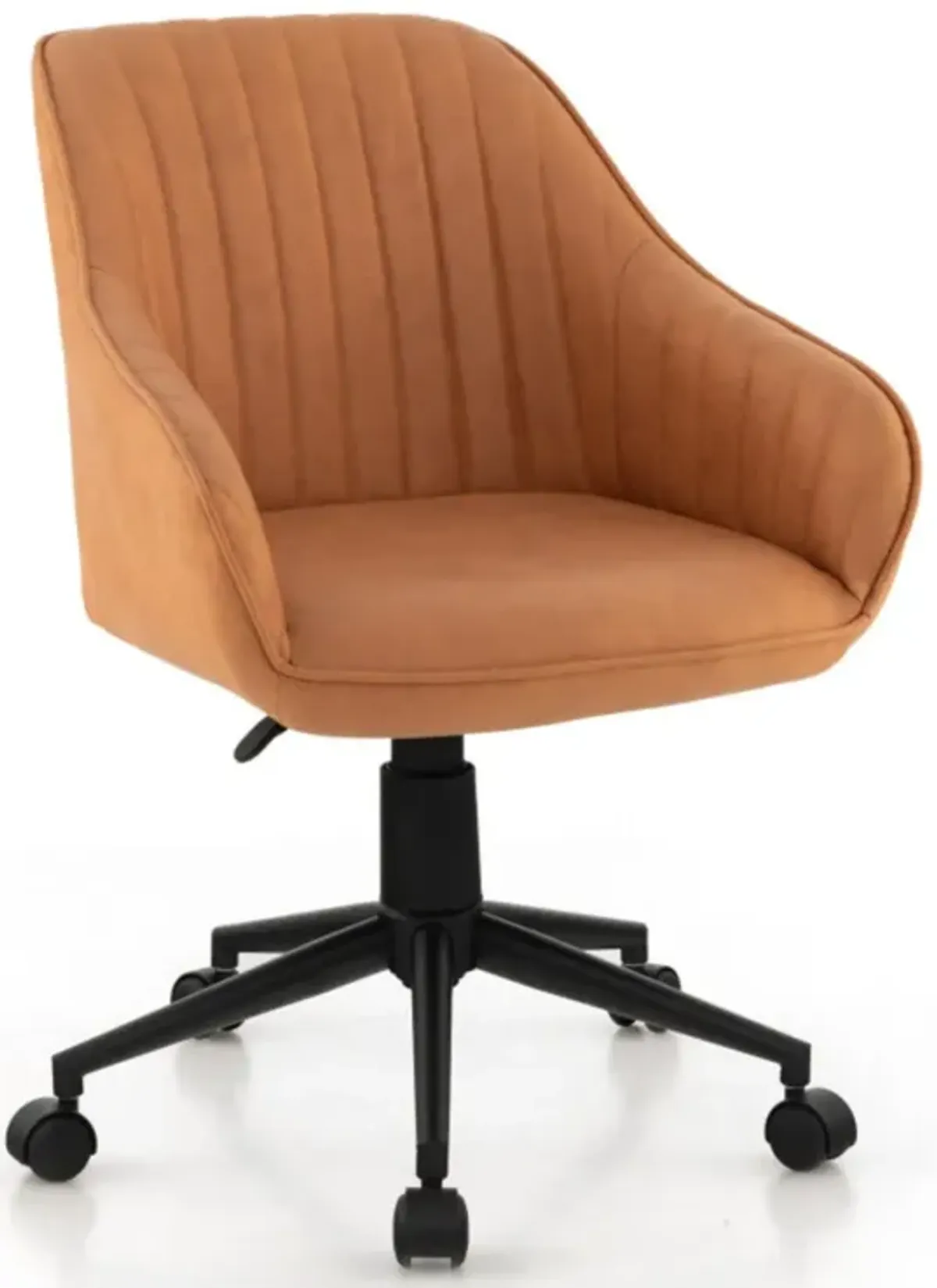 Hivvago Modern Home Office Chair with Curved Backrest and Comfortable Armrests