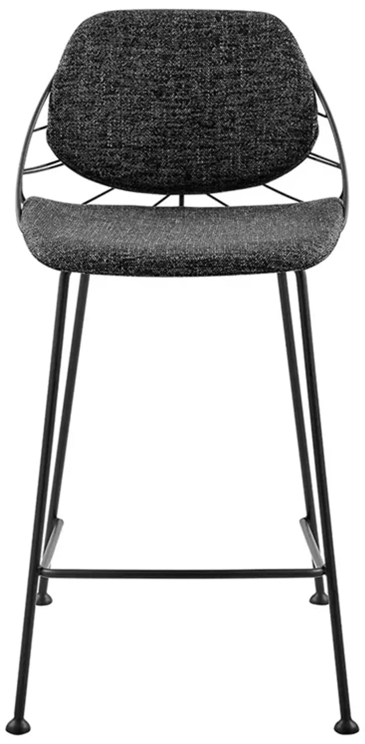 Set of Two Leaf Black Counter Stools