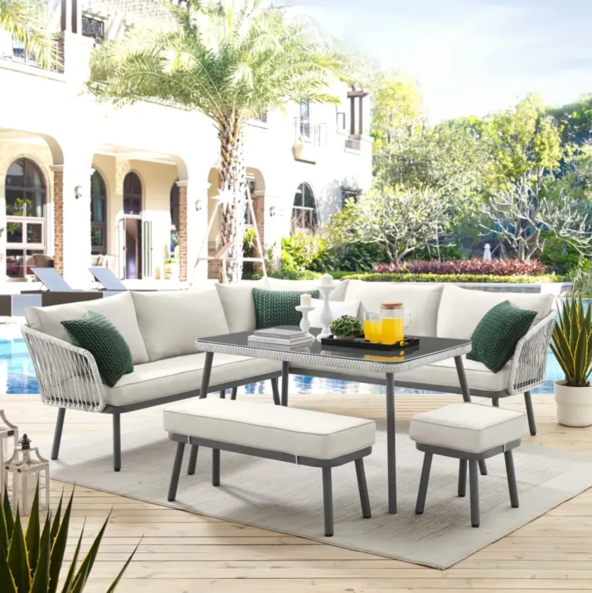 Inspired Home Brailynn  Outdoor 5pc Seating Group