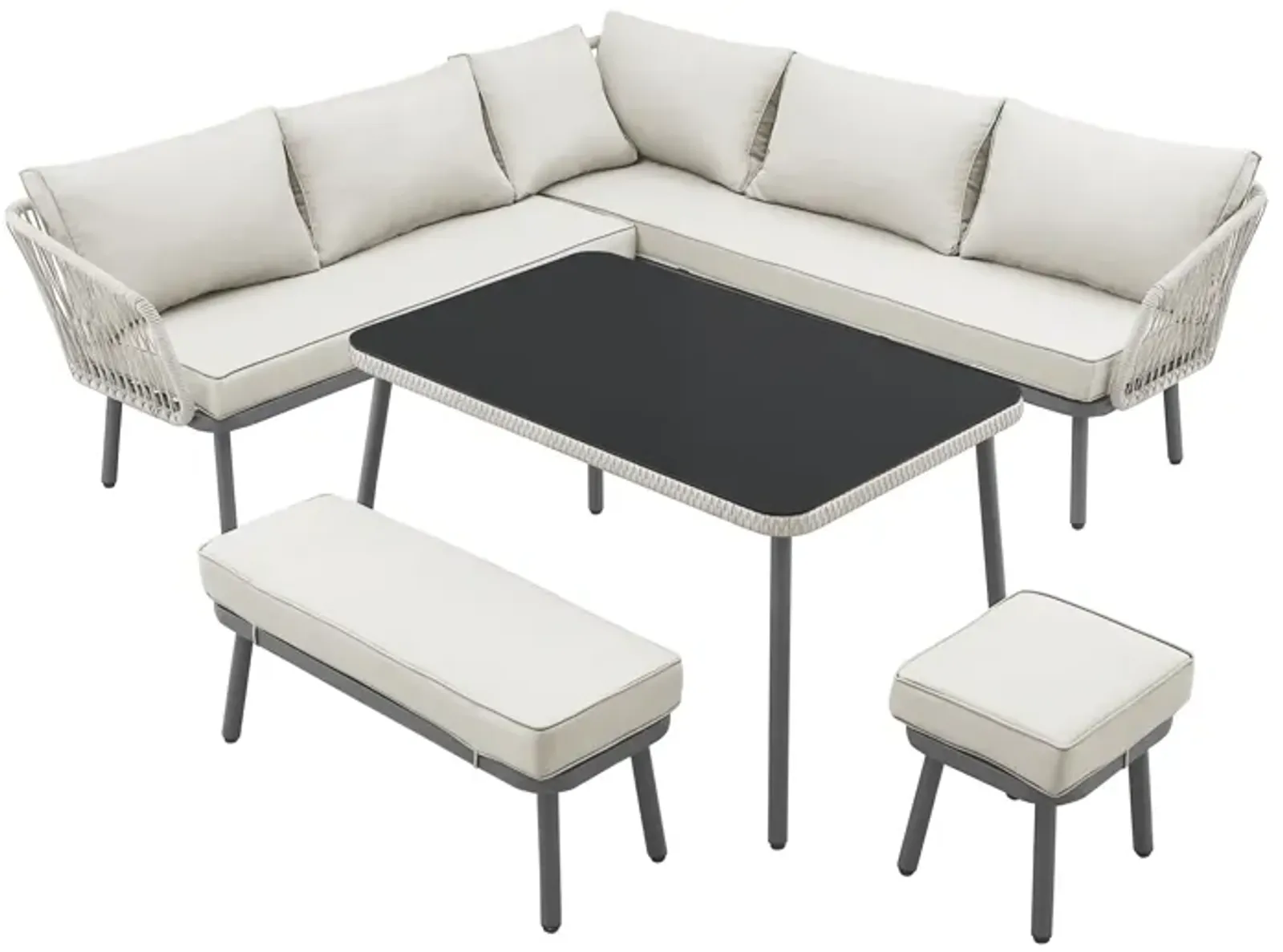 Inspired Home Brailynn  Outdoor 5pc Seating Group