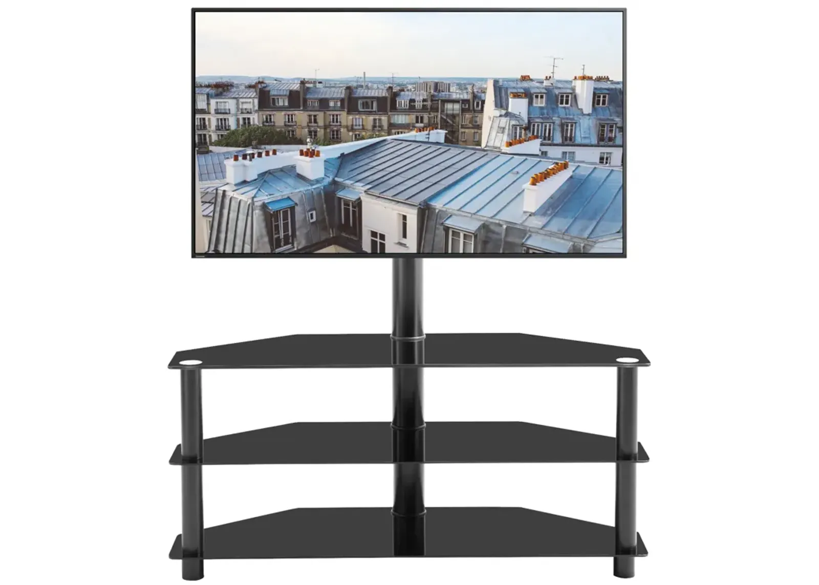 Multi-Function TV Stand Height Adjustable Bracket Swivel 3-Tier