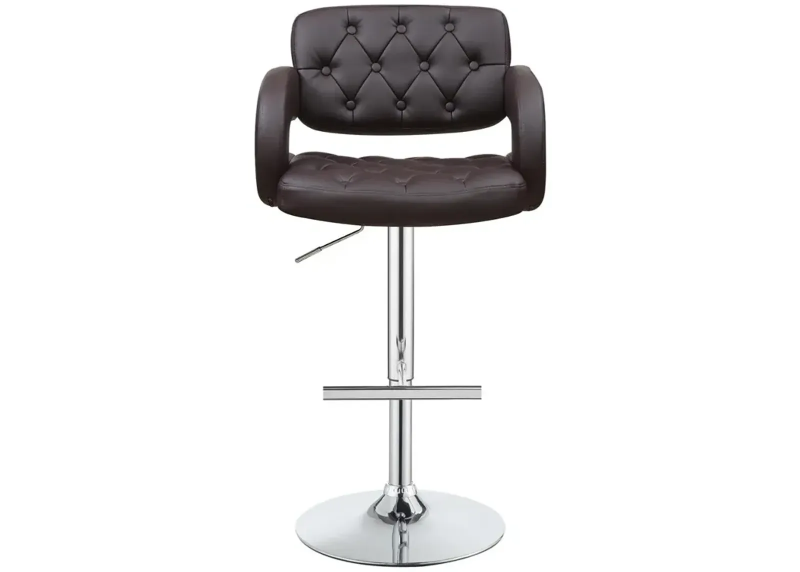 Brandi Adjustable Bar Stool Chrome and Brown