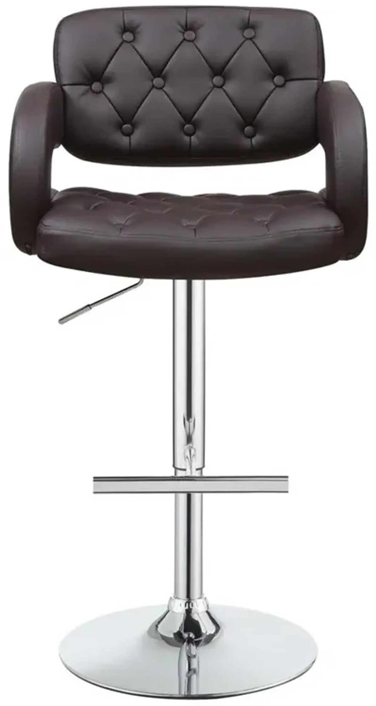 Brandi Adjustable Bar Stool Chrome and Brown