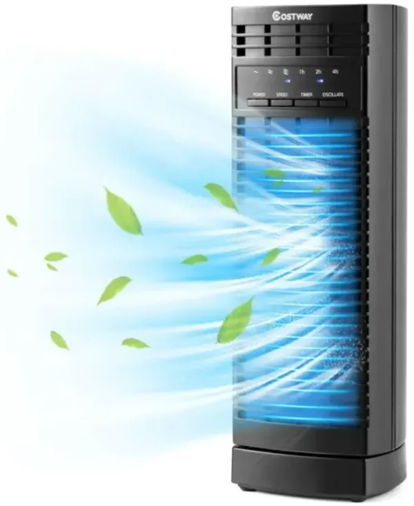 Hivvago 14 Inch  Mini Oscillating Tower Fan Electric Desk Fan with 3 Speed and Timer