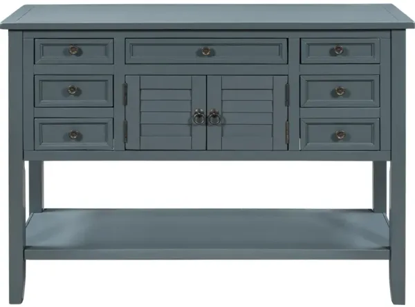 Merax Modern Console Table with 7 Drawers