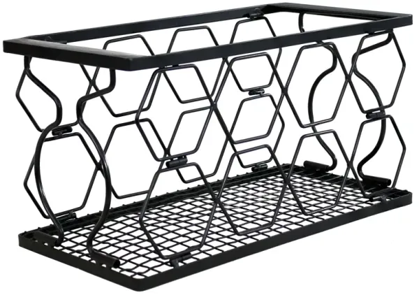 Sunnydaze 8-Bottle Collapsible Wire Tabletop Wine Rack - Black