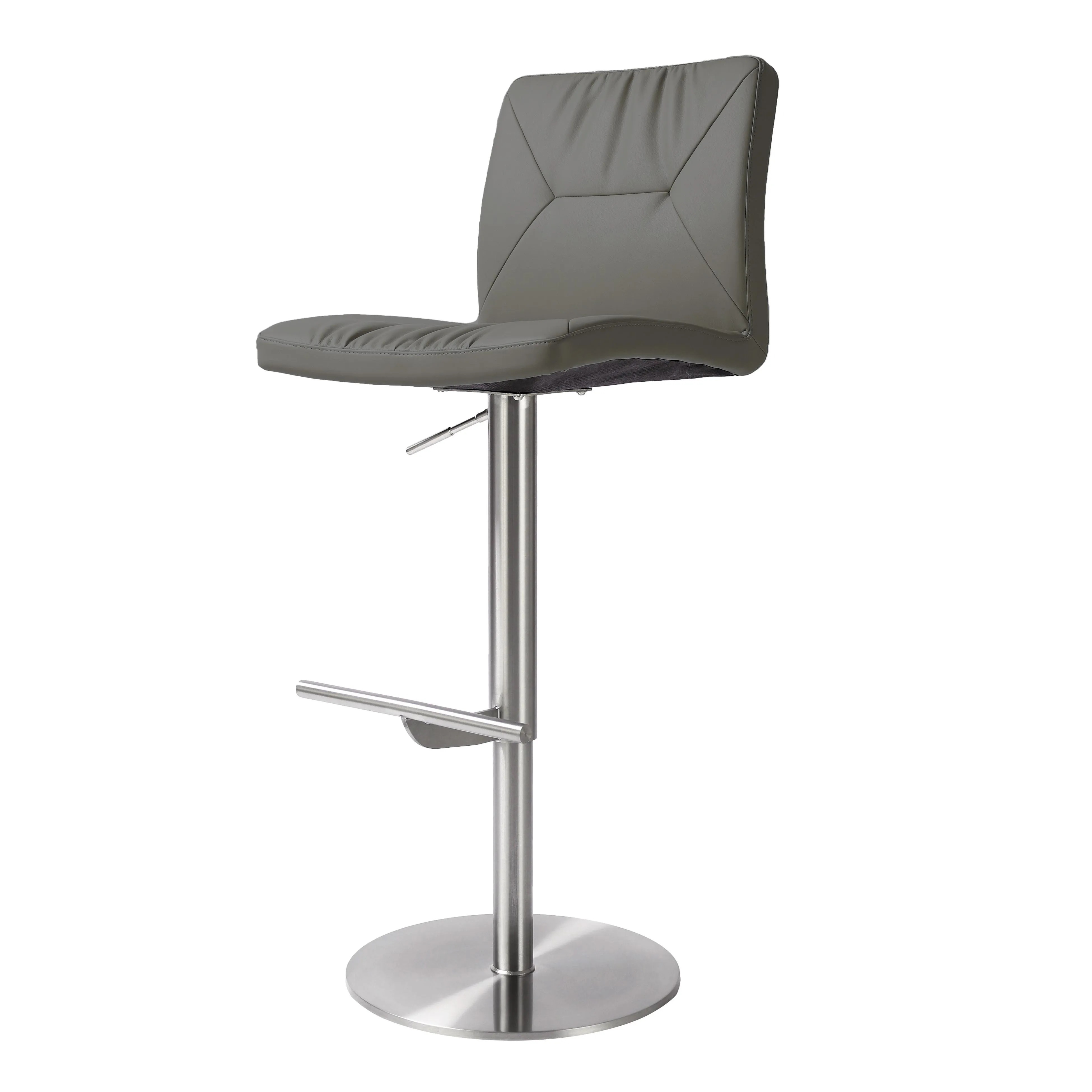 Paddy Vegan Leather on Silver Adjustable Stool