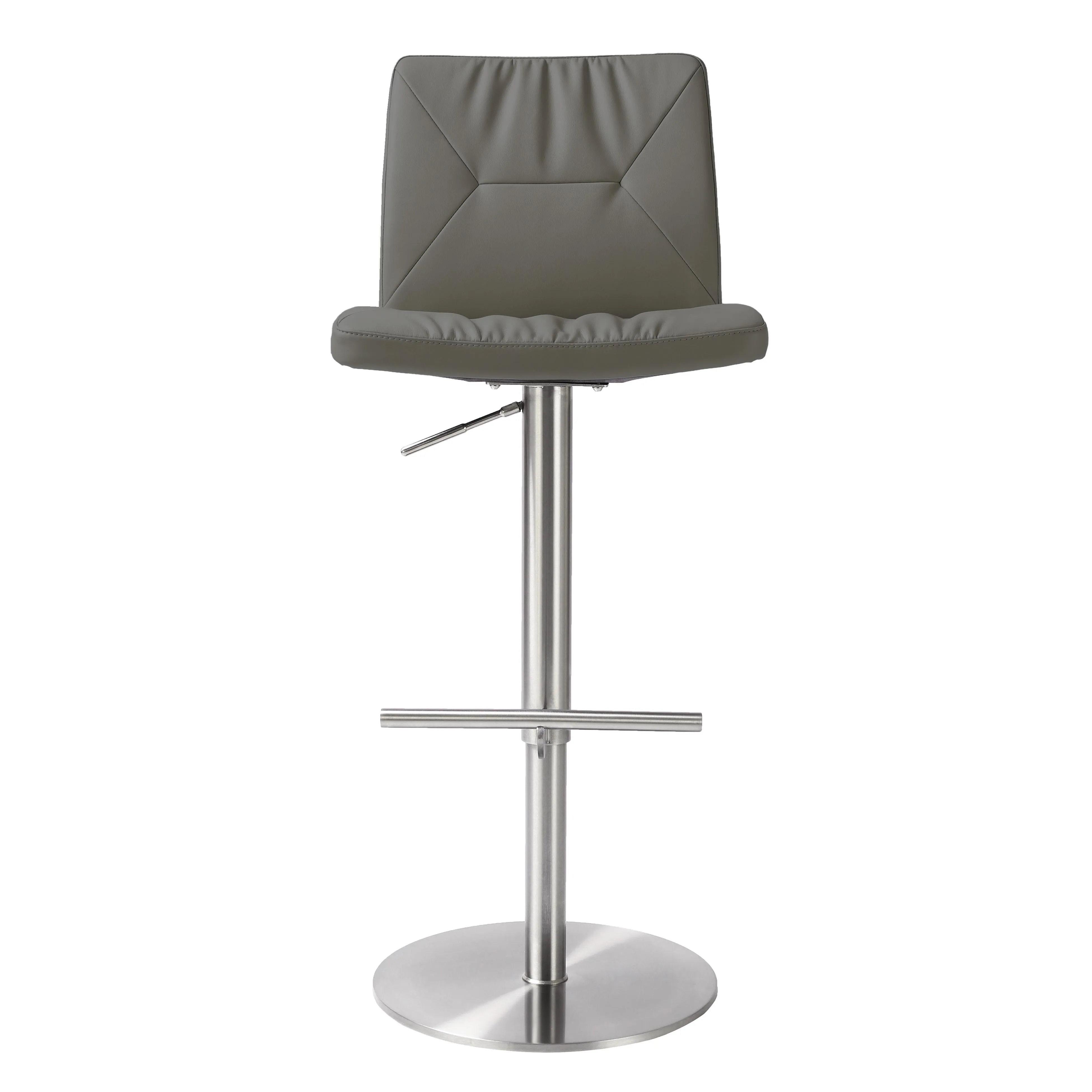 Paddy Vegan Leather on Silver Adjustable Stool