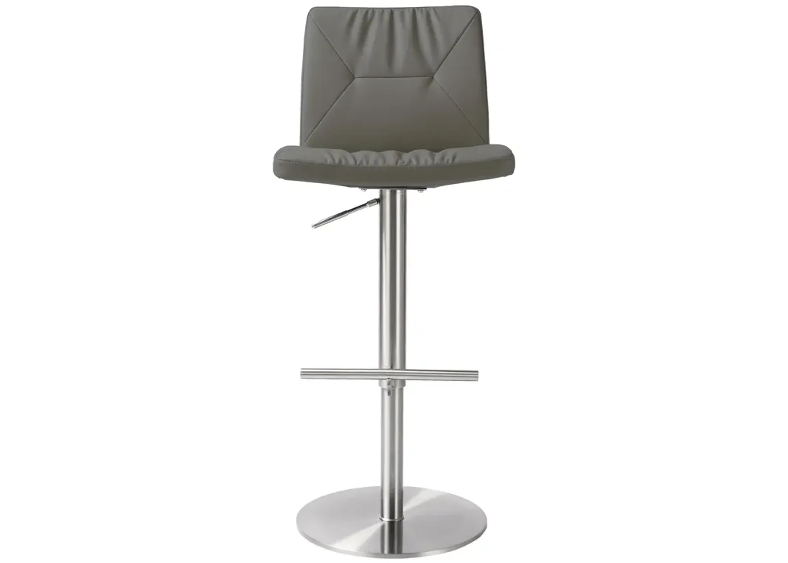 Paddy Vegan Leather on Silver Adjustable Stool