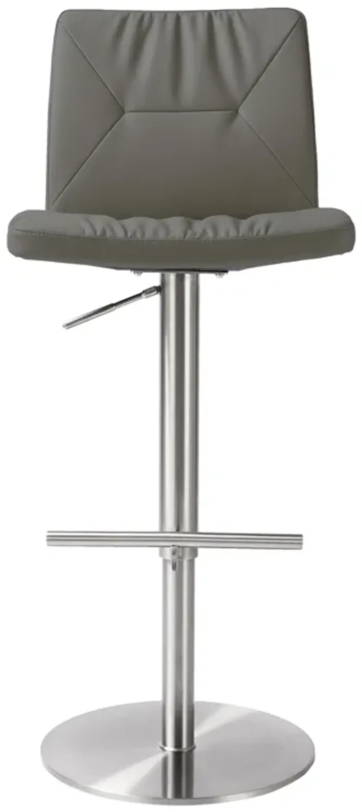 Paddy Vegan Leather on Silver Adjustable Stool