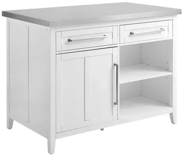 Crosley Furniture Silvia Stainless Steel Top Kitchen Island