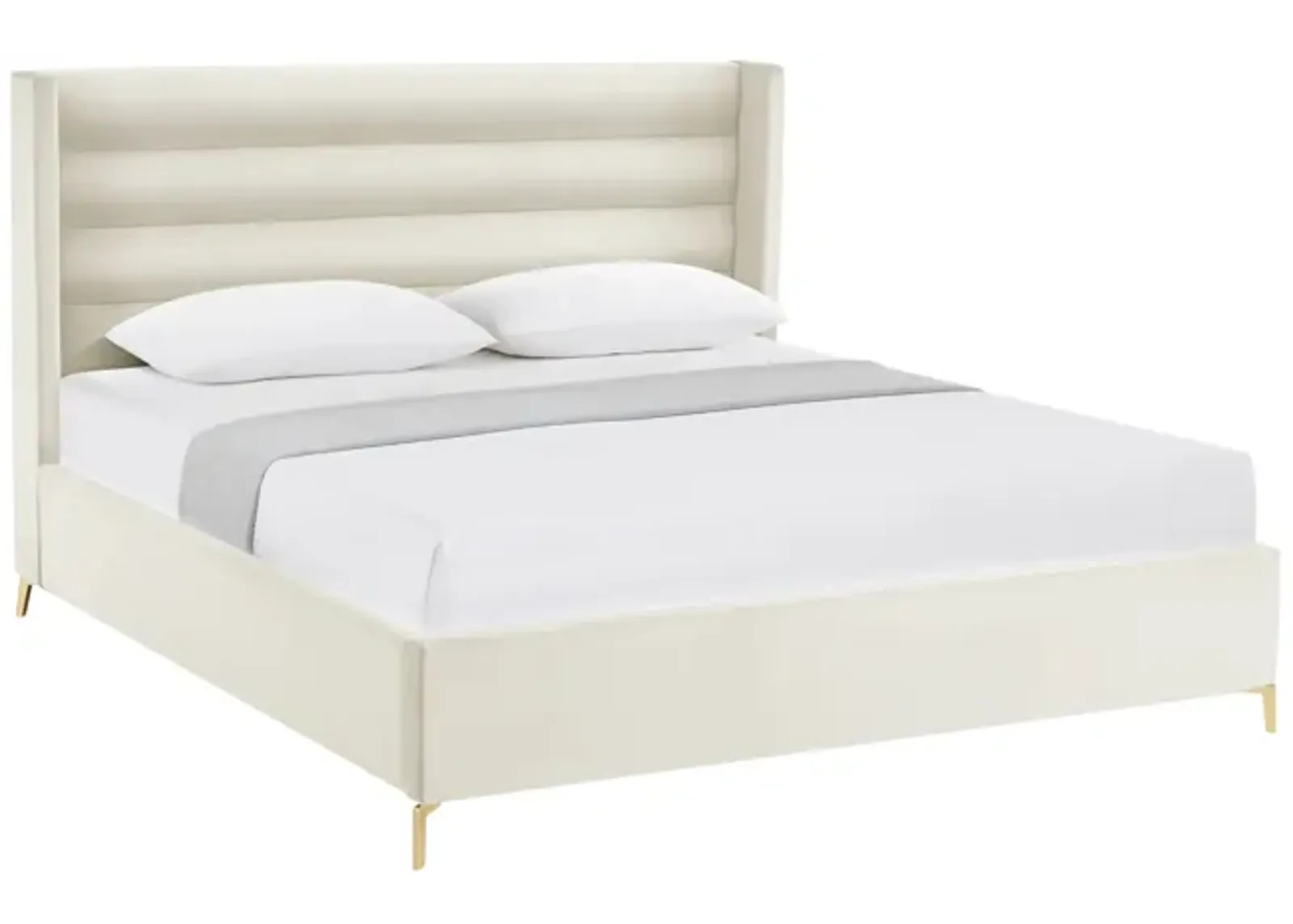 Inspired Home Ames Velvet Platform Bed